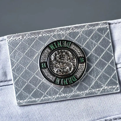 Men’s Summer Straight Denim Jeans – High-Quality Stretch Trousers