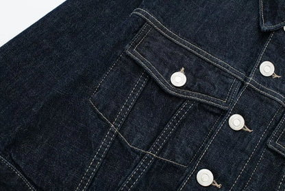 Women’s Denim Jacket & Wide-Leg Jeans Set – High Street Style