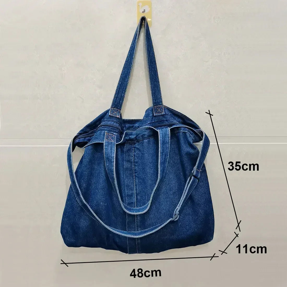 Women’s Denim Shoulder Bag – Casual Tote & Crossbody