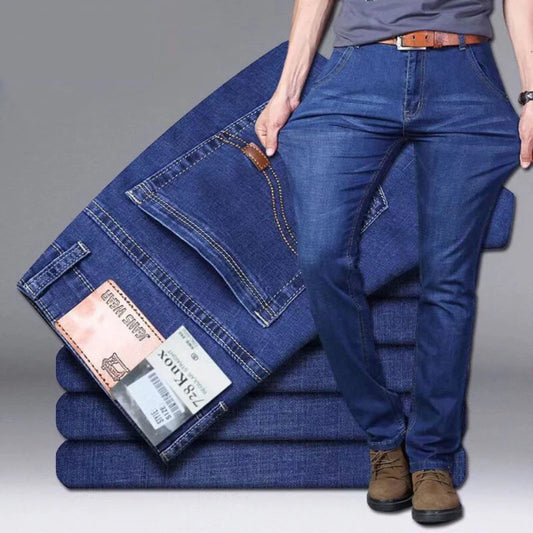 Men’s Slim Fit Stretch Denim Pants – Soft Casual & Business Trousers