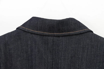 Women’s Denim Blazer – Fitted Office Jacket