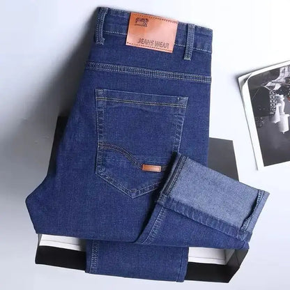 Men’s Classic Slim Jeans – Casual Stretch Denim Pants