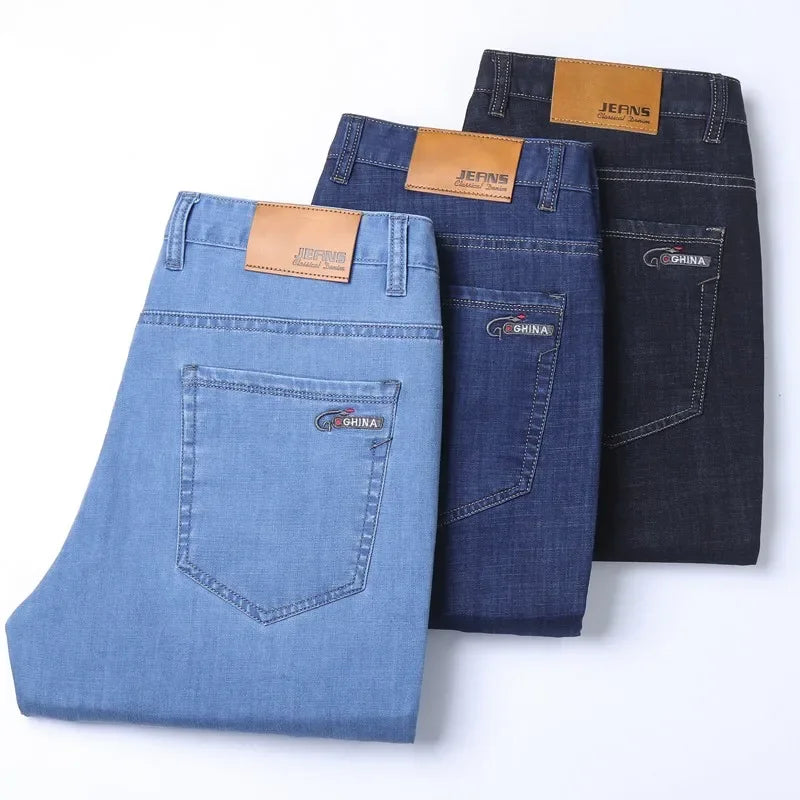 Ice Silk Lightweight Stretch Jeans