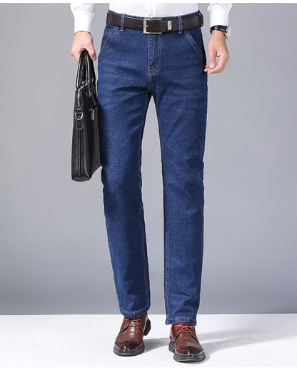 Men’s Slim Fit Stretch Denim Pants – Soft Casual & Business Trousers