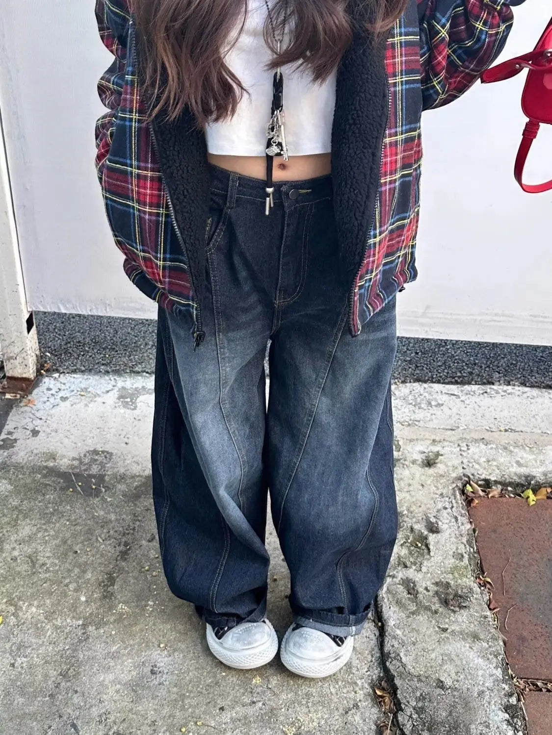 Women’s Embroidered Patchwork Straight Jeans