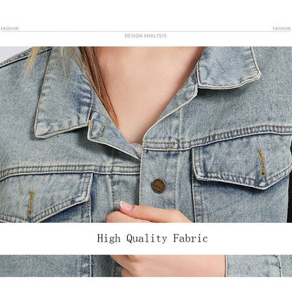 Women’s Denim Shirt – Embroidered Long Sleeve Top