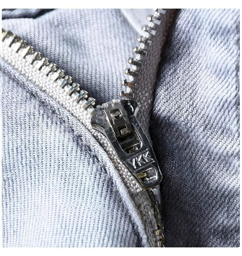 Men’s Summer Straight Denim Jeans – High-Quality Stretch Trousers
