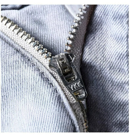 Men’s Summer Straight Denim Jeans – High-Quality Stretch Trousers