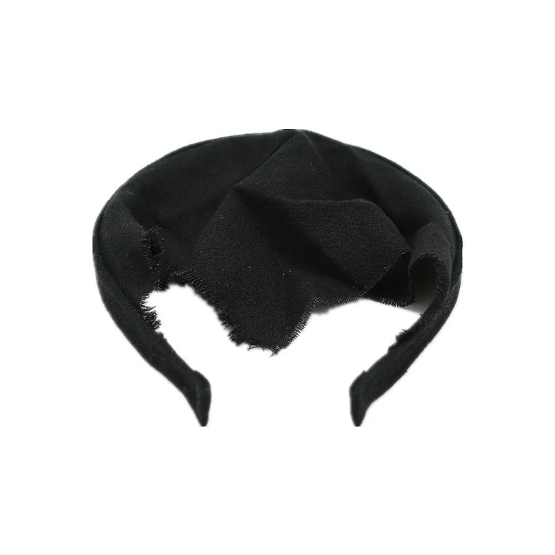 Girls & Women Linen Denim Bow Headband – Long Tail Hair Accessory