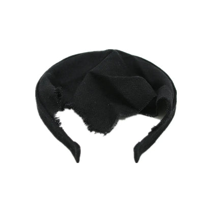 Girls & Women Linen Denim Bow Headband – Long Tail Hair Accessory