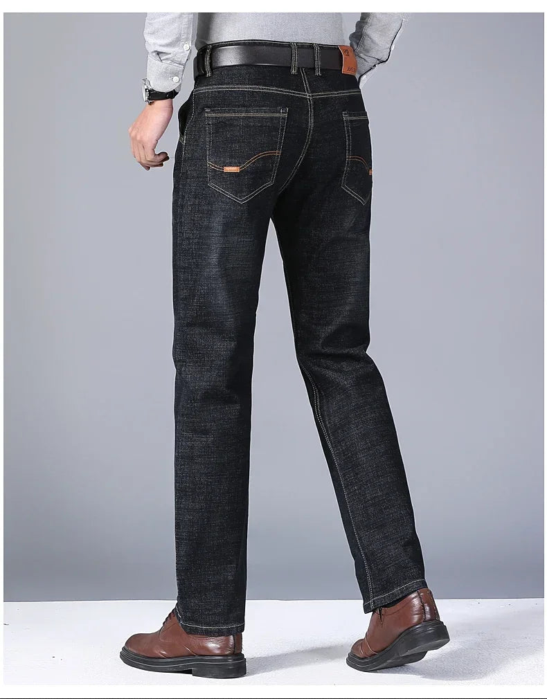 Men’s Classic Slim Jeans – Casual Stretch Denim Pants