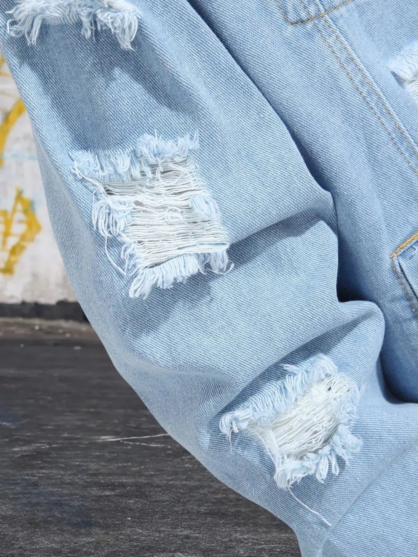 Distressed Flight Denim Jacket