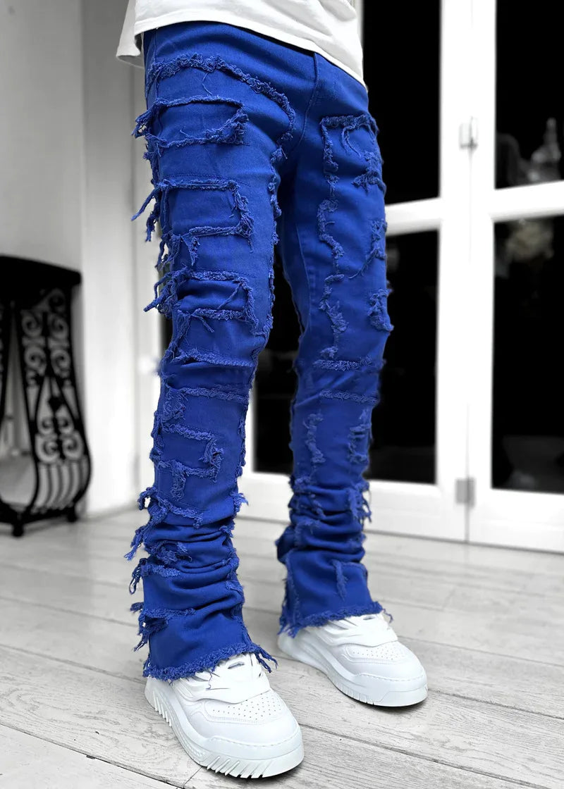Men’s Stacked Ripped Slim Jeans