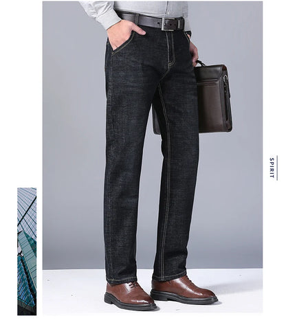Men’s Classic Slim Jeans – Casual Stretch Denim Pants